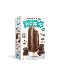 GoodPop Organic Dairy-Free Frozen Dessert Bars, Chocolate Fudge, 4 Count