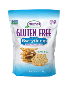 Milton's Gluten Free Everything Flavored Baked Crackers - Front view
