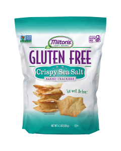 Miltons Crispy Sea Salt Gluten Free Crackers - Front view
