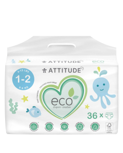 Attitude Baby Diapers Size 1-2 - Front view