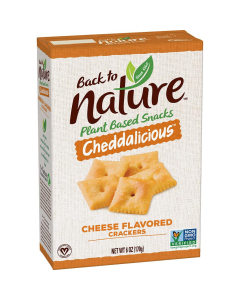 Back To Nature Cheddalicious Cheese Flavored Crackers - Front view