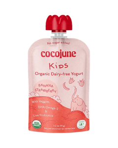 Cocojune Kids Organic Dairy-Free Strawberry Banana Yogurt - Front view
