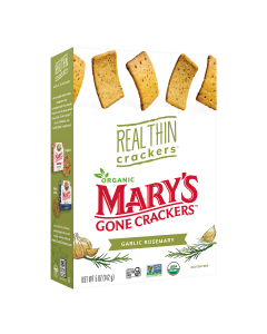 Mary's Gone Crackers Garlic Rosemary Real Thin Crackers - Front view