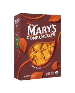 Mary's Gone Crackers Cheezee Plant-Based Cheddar Crackers - Front view