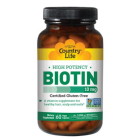 Country Life High Potency Biotin 10 Mg, 60 Vegetarian Capsules
