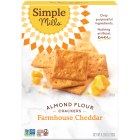 Simple Mills Farmhouse Cheddar Almond Flour Crackers, 4.25 oz.