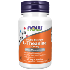 NOW Foods L-Theanine, Double Strength 200 mg - 60 Veg Capsules