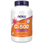 NOW Foods Vitamin C-500 Orange Chewable - 100 Tablets