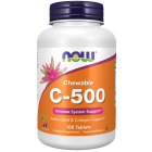 NOW Foods Vitamin C-500 Cherry Chewable - 100 Tablets