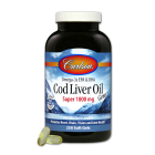 Carlson Cod Liver Oil Gems, Super 1000 mg, 250 Soft Gels