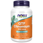 NOW Foods GTF Chromium 200 mcg Yeast Free - 250 Tablets