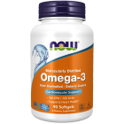 NOW Foods Omega-3, Molecularly Distilled & Enteric Coated - 90 Softgels