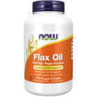 NOW Foods Flax Oil 1000 mg Vegan Formula - 120 Veggie Softgels