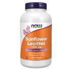 NOW Foods Sunflower Lecithin 1200 mg Soy-Free, Non-GMO - 200 Softgels