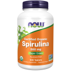 NOW Foods Spirulina 500 mg, Organic - 500 Tablets