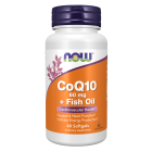 NOW Foods CoQ10 60 mg with Omega 3 Fish Oil - 60 Softgels