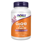 NOW Foods CoQ10 60 mg with Omega-3 Fish Oil - 120 Softgels