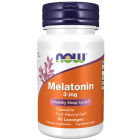 NOW Foods Melatonin 3 mg Chewable - 90 Lozenges