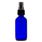 Lotus Light Empty Blue Glass Spray Bottle, 2 oz.