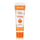 Himalaya Botanique Kids Orange Toothpaste in a white and orange tube, with a little cartoon orange on it.