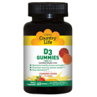 Country Life Strawberry & Orange D3 Gummies, 60 Count