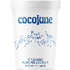 A white container of Cocojune pure coconut organic dairy-free yogurt.