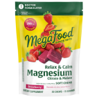 MegaFood Relax + Calm Magnesium Soft Chews Strawberry Flavor - Front view