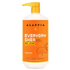 Alaffia Unscented Shea Butter & Lemongrass Body Lotion, 32 fl. oz