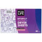 Better Life Dryer Sheets, Lavender Grapefruit Scent, 80 Sheets