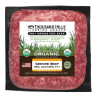 Thousand Hills Lifetime Grazed 80% Lean 20% Fat Grassfed Ground Beef - Front view