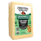 Organic Valley Grassmilk Raw Sharp Cheddar Cheese - Front view