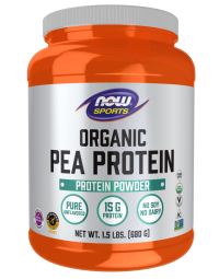 NOW Foods Pea Protein, Organic Powder - 1.5 lbs.