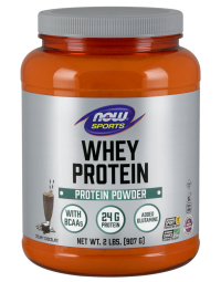 NOW Foods Whey Protein, Creamy Chocolate Powder - 2 lbs.