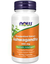 NOW Foods Ashwagandha 450 mg - 90 Veg Capsules