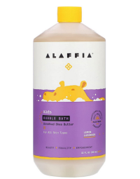 Alaffia Babies & Kids Shea Bubble Bath, Lemon Lavender, 32 fl. oz.