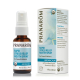 Pranarom Rapid Stress Relief Mouth Spray, 1 fl. oz. in an amber glass spray bottle. With chic blue and white packaging.