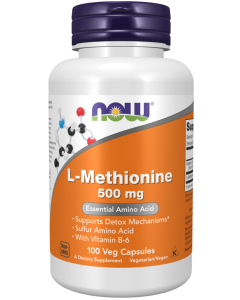 NOW Foods L-Methionine 500 mg - 100 Veg Capsules