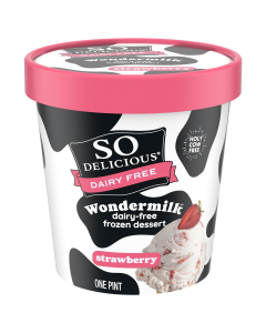 So Delicious Dairy Free Wondermilk Frozen Dessert Strawberry - Front view