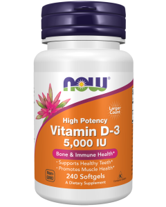 NOW Foods Vitamin D-3 5000 IU - 240 Softgels