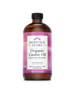 Heritage Store Organic Castor Oil - Front view