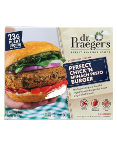 Dr. Praeger's Perfect Chick'n Spinach Pesto Burger - Front view