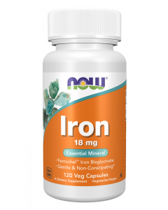 NOW Foods Iron 18 mg - 120 Veg Capsules