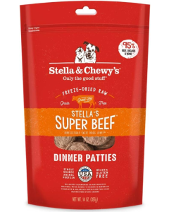 Stella & Chewy's Super Beef Frozen Raw Dinner Patties - Front view