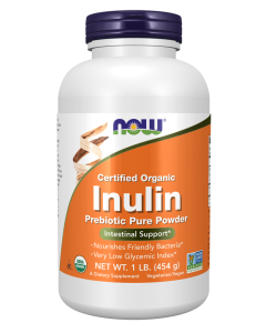 NOW Foods Inulin Prebiotic Pure Powder, Organic - 1 lb.