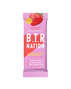 B.T.R Nation Strawberry Shortcake Vitality Protein Bar - Front view