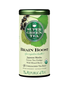 The Republic of Tea Organic Brain Boost SuperGreen Tea Bags - Front view