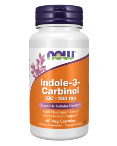 NOW Foods Indole-3-Carbinol (I3C) 200 mg - 60 Veg Capsules