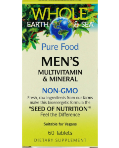 Natural Factors Whole Earth & Sea, Men's Multivitamin & Mineral, 60 Tablets