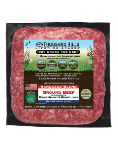 Thousand Hills Lifetime Grazed Grass Fed Renegade Blend Ground Beef - Front view