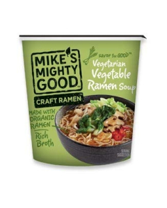 Mike's Mighty Good Vegetarian Vegetable Ramen Noodle Soup Cup, Individual Serving